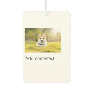 Cute dog pet add name text editable dog mom dad gi air freshener