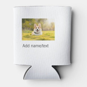 Cute dog pet add name text editable dog mom dad gi can cooler