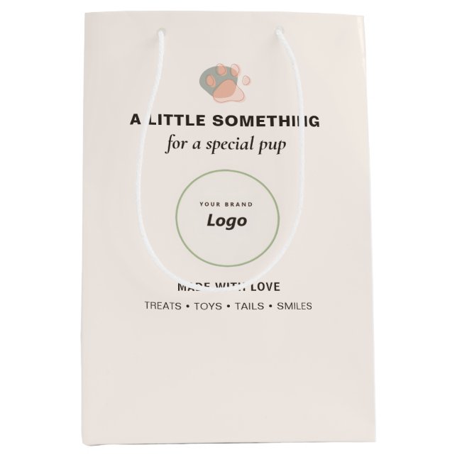 Cute Dog Pet Paper Gift Bags – Personalized Custom (Front)