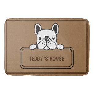 Cute Dog Pet Welcome Home party DIY name Bath Mat