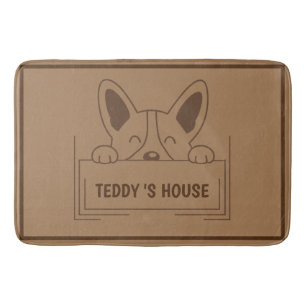 Cute Dog Pet Welcome Home party DIY name  Bath Mat