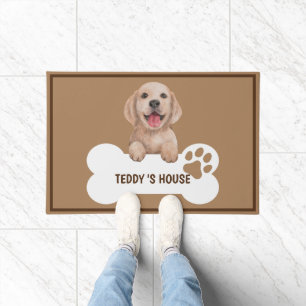 Cute Dog Pet Welcome Home party DIY name  Doormat