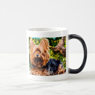 Cute Dog Pet Yorkie Peace Love Destiny Fun Art Magic Mug