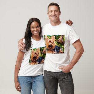 Cute Dog Pet Yorkie Peace Love Destiny Fun Art T-Shirt