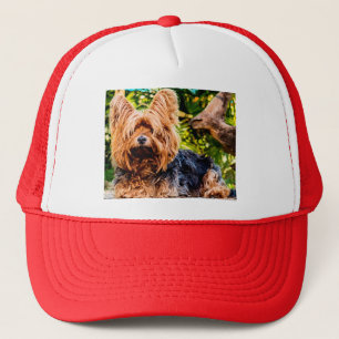Cute Dog Pet Yorkie Peace Love Destiny Fun Art Trucker Hat