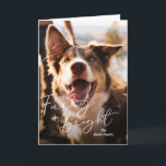 Cute Dog Photo Modern Christmas Holiday Card<br><div class="desc">Modern photo Christmas card featuring a simple and minimal design with the cute greeting "Furry and Bright" in an elegant script over a picture of your pet dog.  The inside has a photo collage with three vertical photos along with your personalized message in black and white.</div>