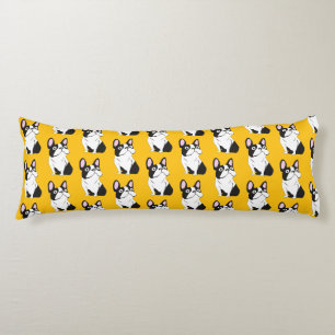 Cute dog, Pied French Bulldog Body Pillow