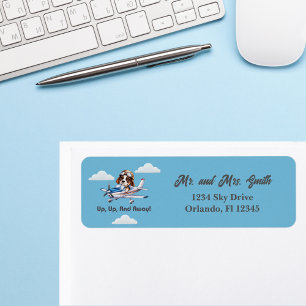 Cute Dog Pilot Flying Airplane Boy First Birthday