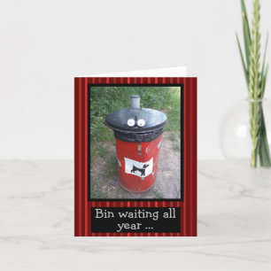 Cute Dog Poo Bin! - Customisable Funny  Card