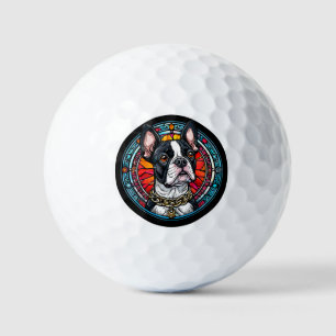 Cute dog portrait golf balls