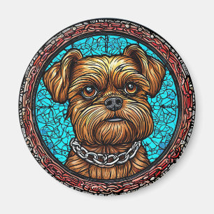 Cute dog portrait magnet