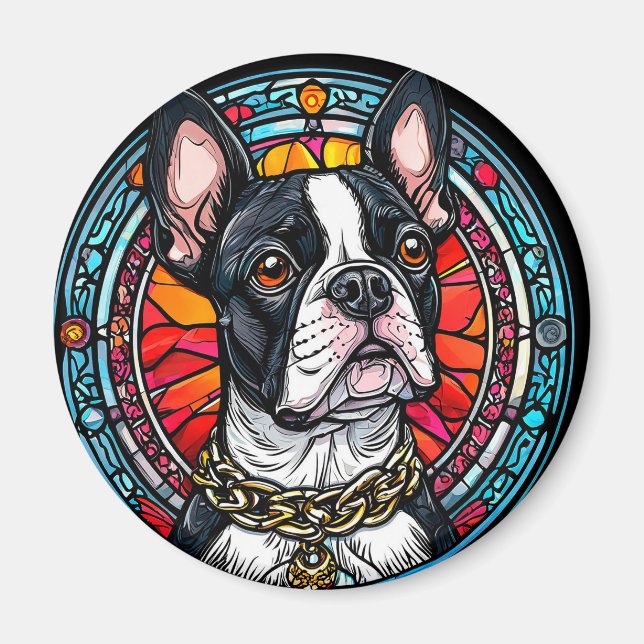 Cute dog portrait magnet (Front)