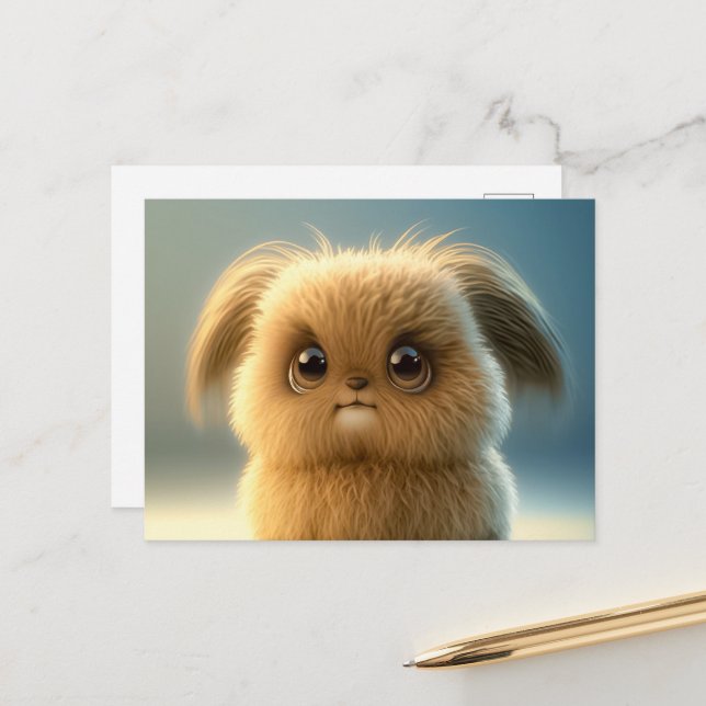 Cute Dog Postcard  (Front/Back In Situ)