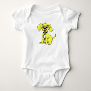 Cute dog printed dress materials baby bodysuit