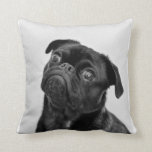 Cute dog  pug  pillow<br><div class="desc">Square Photo Collage Custom Throw Pillow With PUG DOG</div>