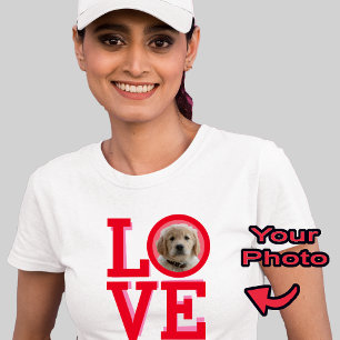 Cute Dog Puppy Love Personalized Photo  T-Shirt