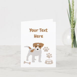Cute Dog Puppy Paw Prints Pattern  Holiday Card