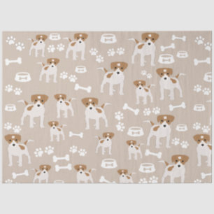 Cute Dog Puppy Paw Prints Pattern  Tissue Paper