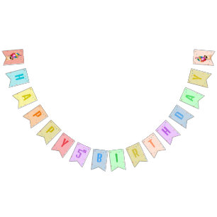 Cute Dog Puppy Themed Kid's Birthday Party Bunting Flags