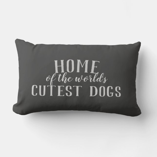 cute dog quote pillow pet humour typography (Front)