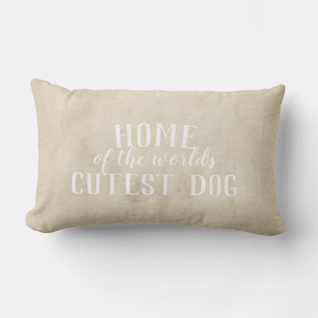 cute dog quote pillow pet humour typography (Front)