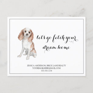 Cute Dog Real Estate Buying Marketing Postcard