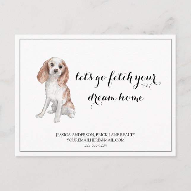Cute Dog Real Estate Buying Marketing   Postcard (Front)