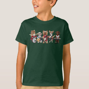 Cute Dog Rock Band Kids' T-Shirt