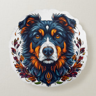 Cute Dog Round Pillow