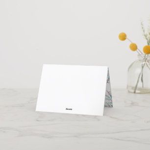 Cute Dog Santa Cap Christmas Thank You  Card