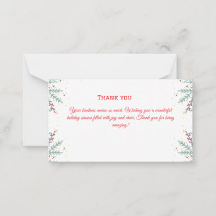 Cute Dog Santa Cap Christmas Thank You  Card