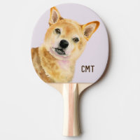 Cute Dog, Shiba Inu Dog Art, Monogram