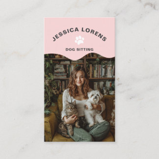 Cute Dog Sitter, Pet Groomer, Dog Walker Business Card
