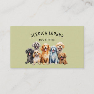 Cute Dog Sitter, Pet Groomer, Veterinarian, Puppy  Business Card