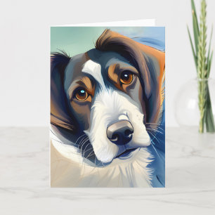 Cute Dog Sketch For Birthday Humour Card