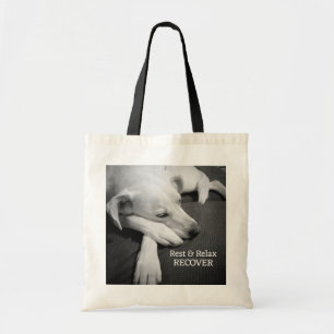 Cute Dog Sleeping Photo Get Well Soon Tote Bag