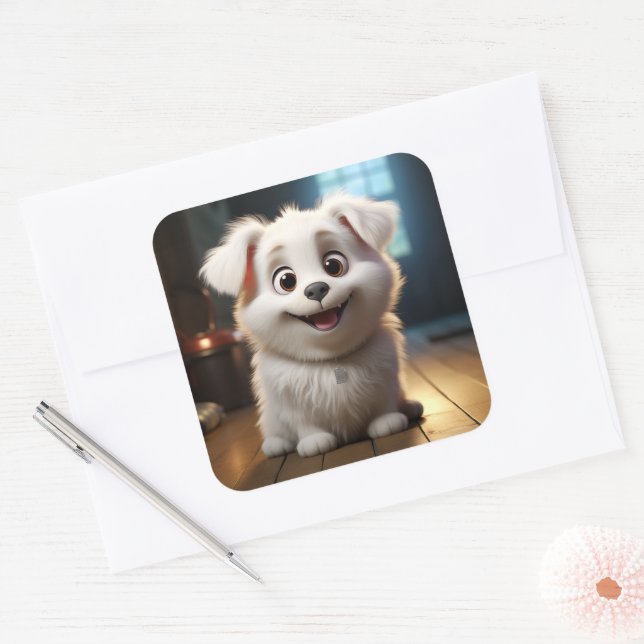 Cute dog sticker (Envelope)