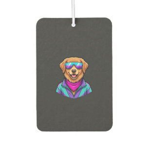 Cute Dog Sunglasses Retro Neon Art_1 Air Freshener
