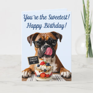 Cute Dog & Sweets Birthday Card