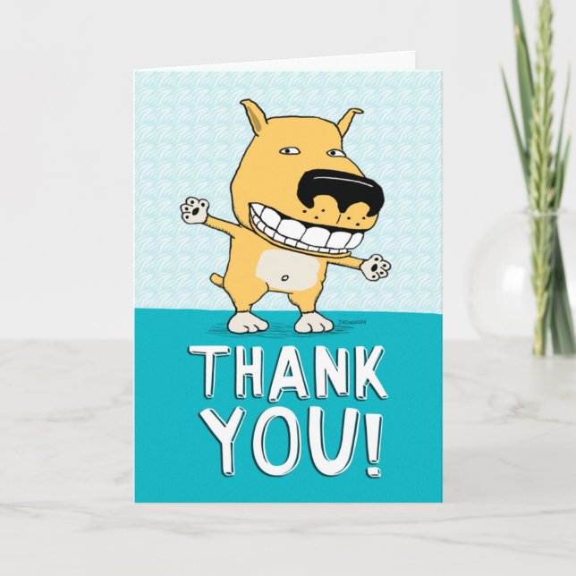 Cute Dog Thank You card (Front)