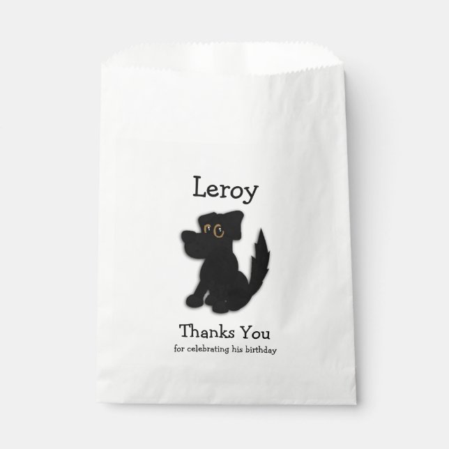 Cute Dog Thank you Favour Bag (Front)