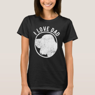 Cute Dog Theme Fathers Day I Love Dad Dog Tattoo T-Shirt