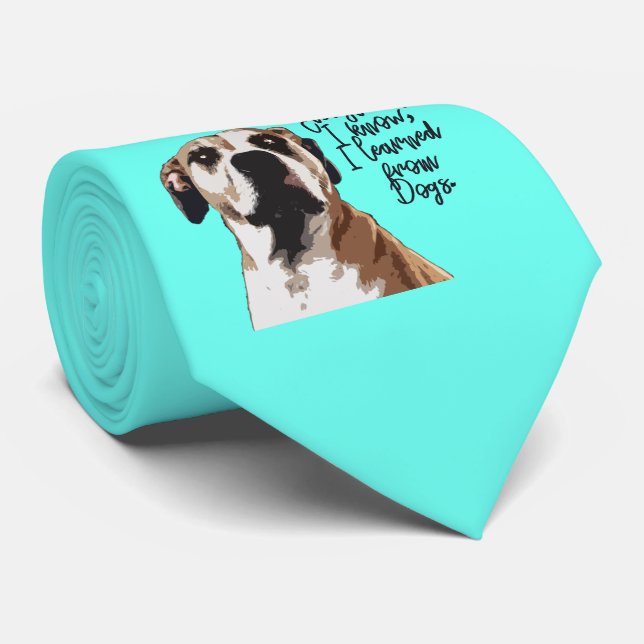 cute dog  tie (Rolled)