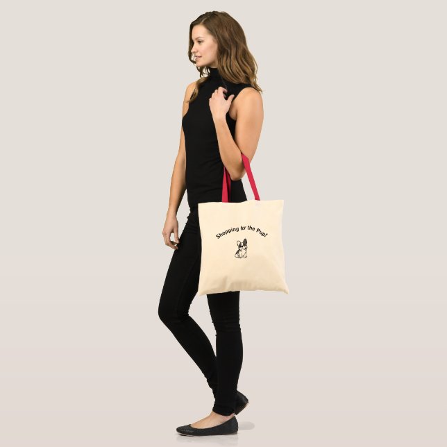 Cute Dog Tote Shopping Bag (Front (Model))