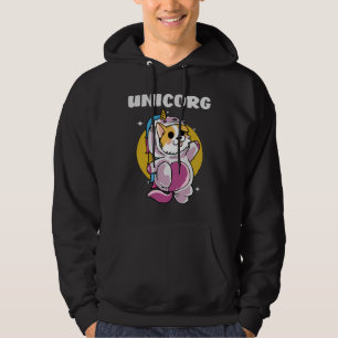 Cute Dog Unicorg Pembroke Welsh Corgi Ower And Un Hoodie