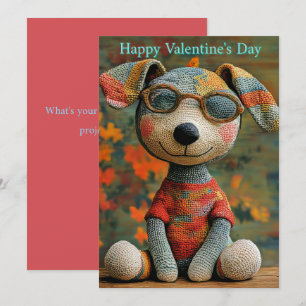 Cute Dog Valentine's Day Card for a Crafter