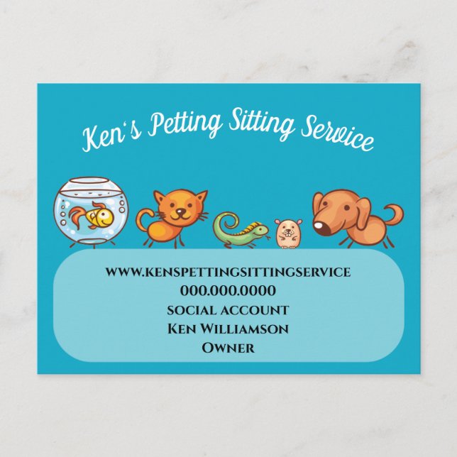 Cute Dog Walking Animal Car Pet Service  Postcard (Front)