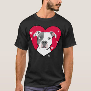 Cute Dog With Heart Fighting Dogs T-Shirt