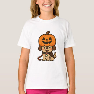 Cute dog with jack-o-lantern T-Shirt