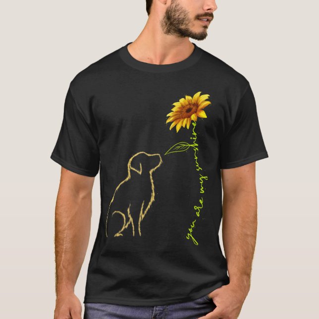 Cute Dog  You Are My Sunshine Golden Retriever  T-Shirt (Front)